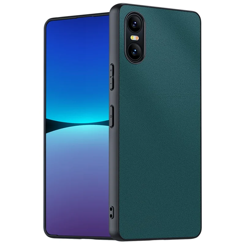Per Sony Xperia 10 VI Case Slim PU Pelle+ PC Protettiva Antiurto Custodia per Telefono - Verde