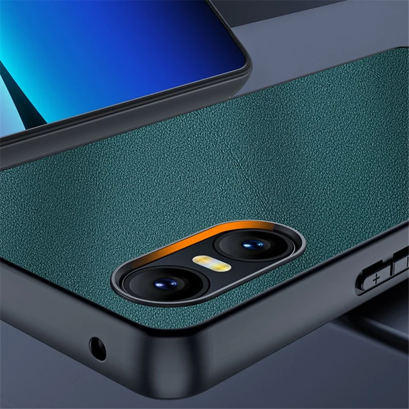 Per Sony Xperia 10 VI Case Slim PU Pelle+ PC Protettiva Antiurto Custodia per Telefono - Verde