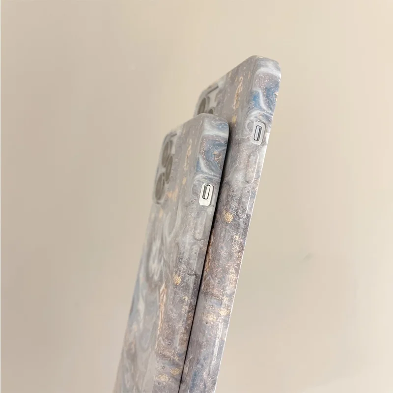 ARU Para iPhone 14 Pro Capa TPU Impressão por Transferência de Água Capa Protetora de Telefone - Azul