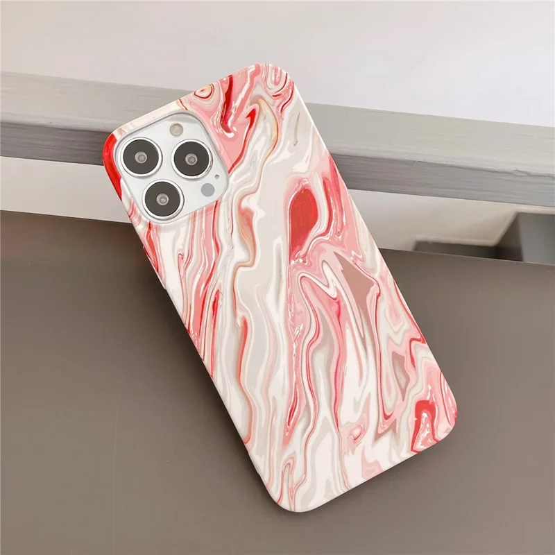 ARU для iPhone 14 Pro TPU-чехол с водяной печатью Защитная оболочка - Розовый