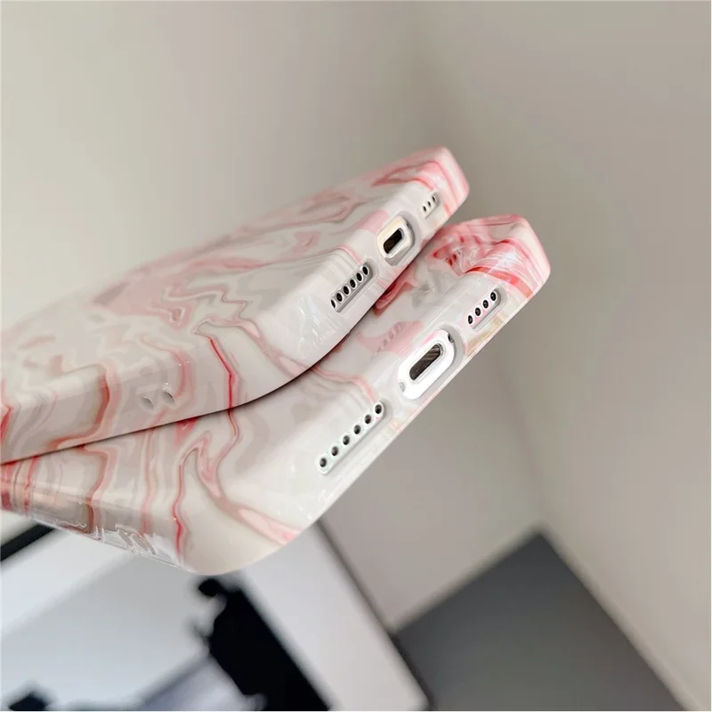 ARU для iPhone 14 Pro TPU-чехол с водяной печатью Защитная оболочка - Розовый
