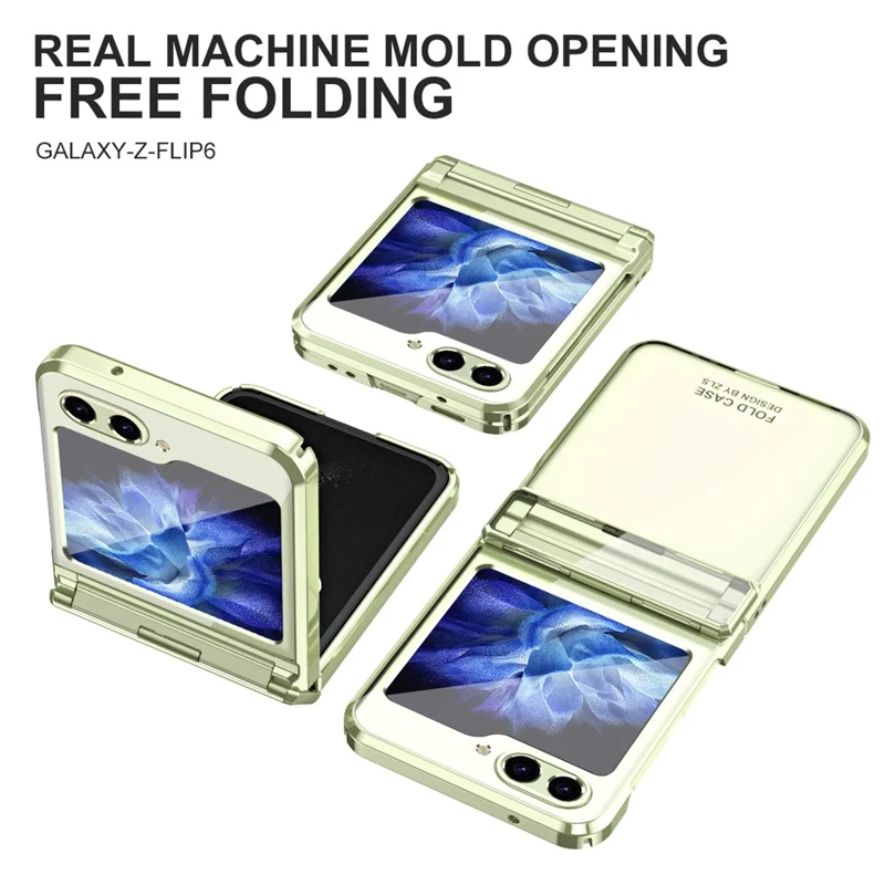 Für Samsung Galaxy Z Flip6 5G / Z Flip5 5G Hülle Electroplating Hard PC Faltbares Handyhülle - Mintgrün