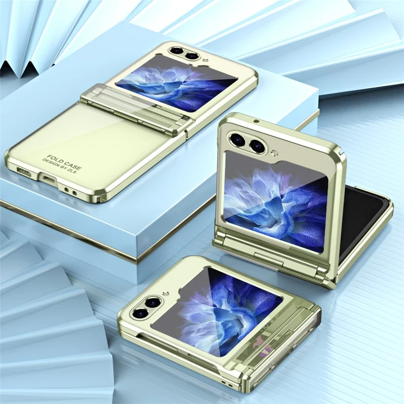 Für Samsung Galaxy Z Flip6 5G / Z Flip5 5G Hülle Electroplating Hard PC Faltbares Handyhülle - Mintgrün