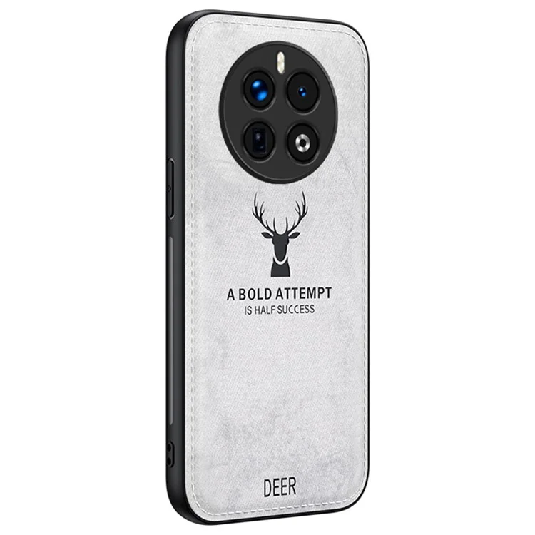 Für Realme 12 5G Case Deer Pattern PU Leder+PC+TPU Schutzhülle - Grau
