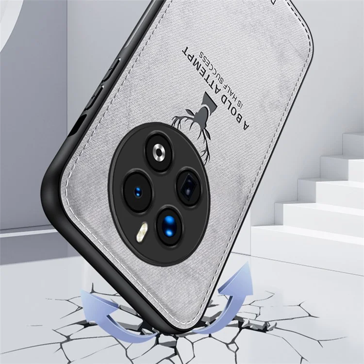 Für Realme 12 5G Case Deer Pattern PU Leder+PC+TPU Schutzhülle - Grau