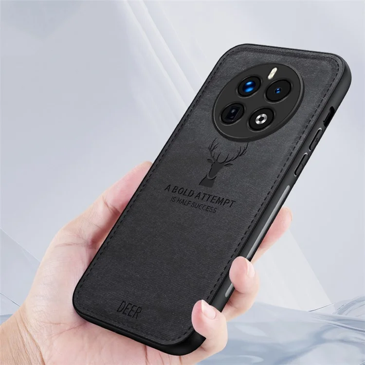 Für Realme 12 5G Case Deer Pattern PU Leder+PC+TPU Schutzhülle - Grau