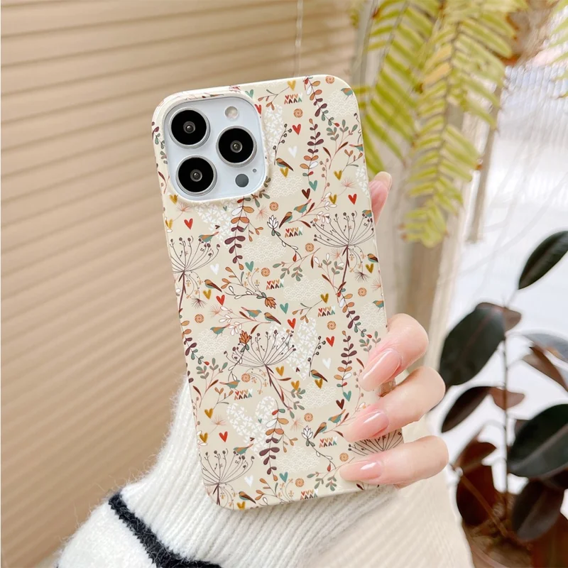 ARU For iPhone 13 Pro 6.1 inch TPU Case Stylish Water Transfer Printing Phone Cover - Colorful Grass