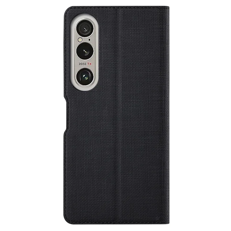 VILI DMX Series For Sony Xperia 1 VI Case with Card Holder Leather Phone Cover - Black