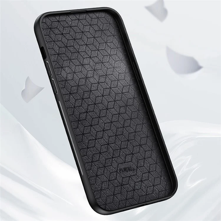 For Hi nova 12 SE Case Deer Pattern Cloth Texture Leather Coated PC+TPU Phone Cover - Schwarz