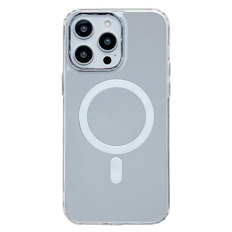 For iPhone 14 Pro Mirror Surface Phone Case TPU+PC+Acrylic Cover Compatible with MagSafe