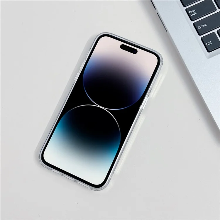 For iPhone 14 Pro Mirror Surface Phone Case TPU+PC+Acrylic Cover Compatible with MagSafe