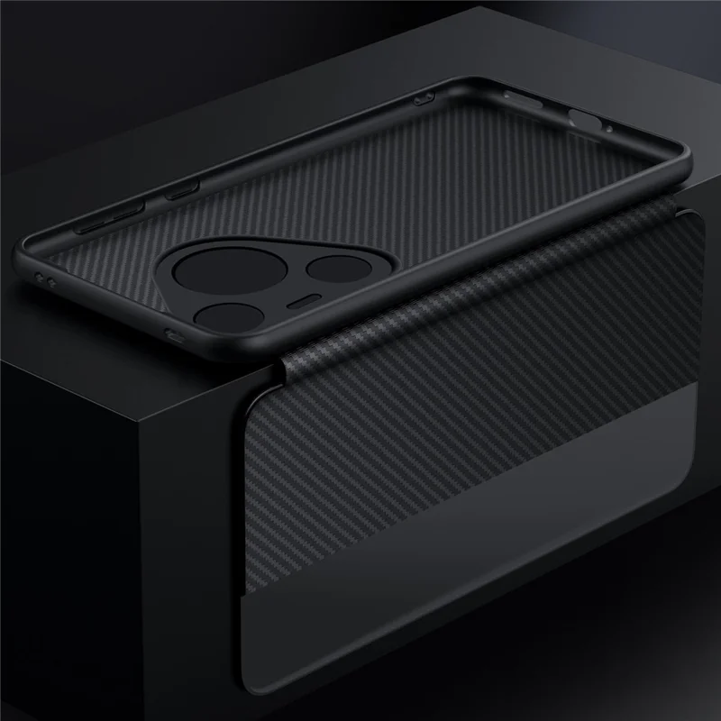 SULADA For Huawei Pura 70 Case View Window Leather Phone Cover with Auto Wake / Sleep - Blue