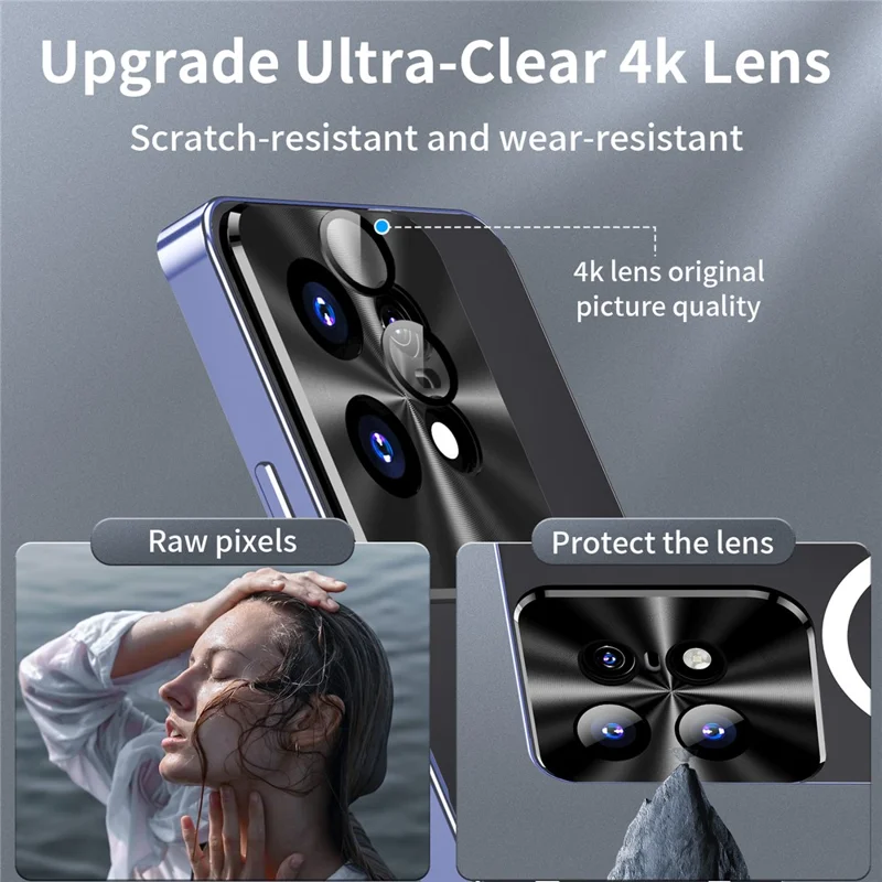 Magic Shield Magnetic Series For Motorola Edge 50 Pro 5G Case TPU+Metal Matte Phone Cover - Purple