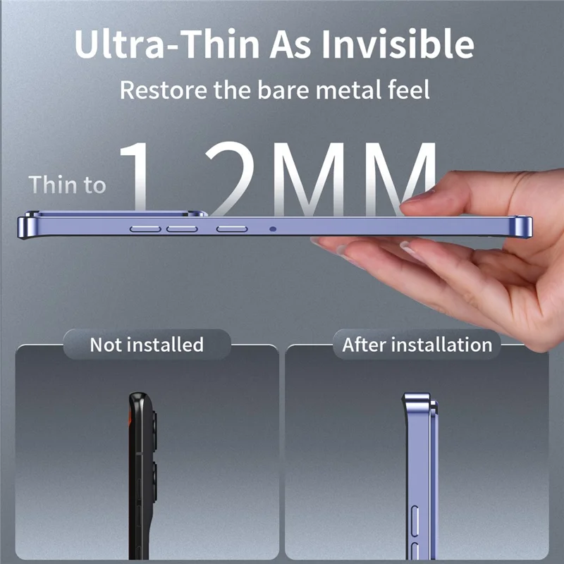 Magic Shield Magnetic Series For Motorola Edge 50 Pro 5G Case TPU+Metal Matte Phone Cover - Purple