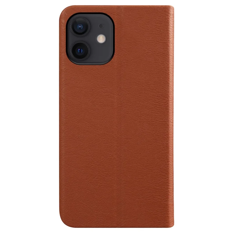 For iPhone 12 / 12 Pro Case Ultra-Thin RCS Eco-Friendly Phone Cover with Card Slots - Brown