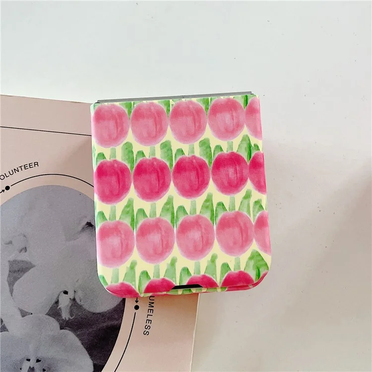 Para Samsung Galaxy Z Flip4 5G Peach Pattern Phone Case PC Phone Shell Foldable Phone Cover