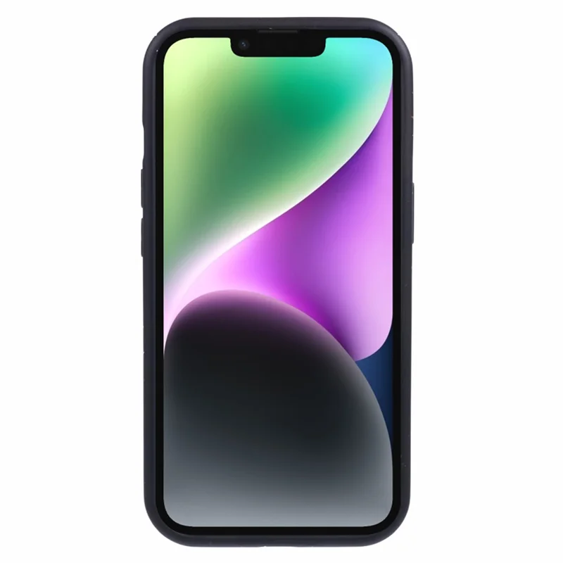 For iPhone 14 Plus Magnetic Case Matte Shockproof PC Colorful Spots Phone Cover - Black