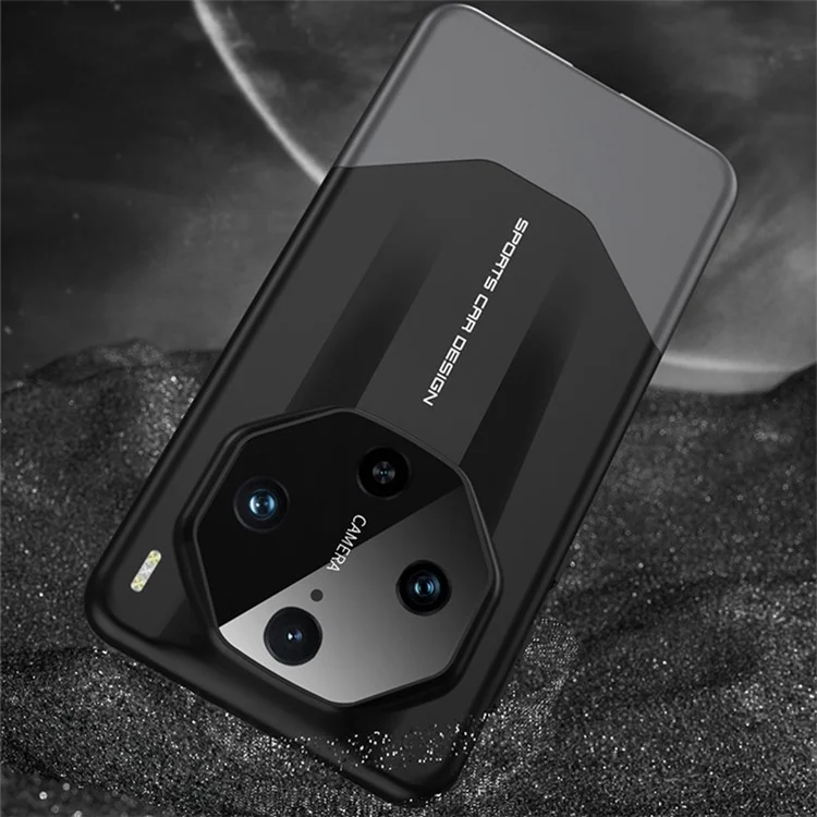 GKK Supercar Shield Series For vivo X100 5G Case Hard PC Color Splicing Phone Cover - Black+Grey