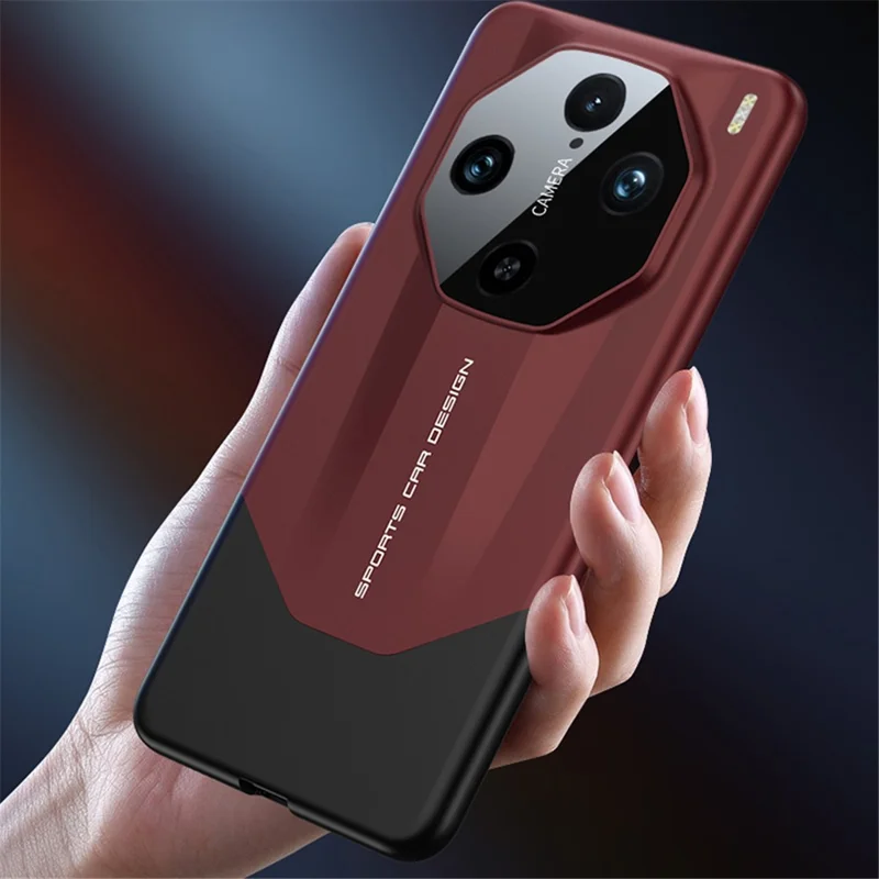 GKK Supercar Shield Series For vivo X100 5G Case Hard PC Color Splicing Phone Cover - Black+Grey
