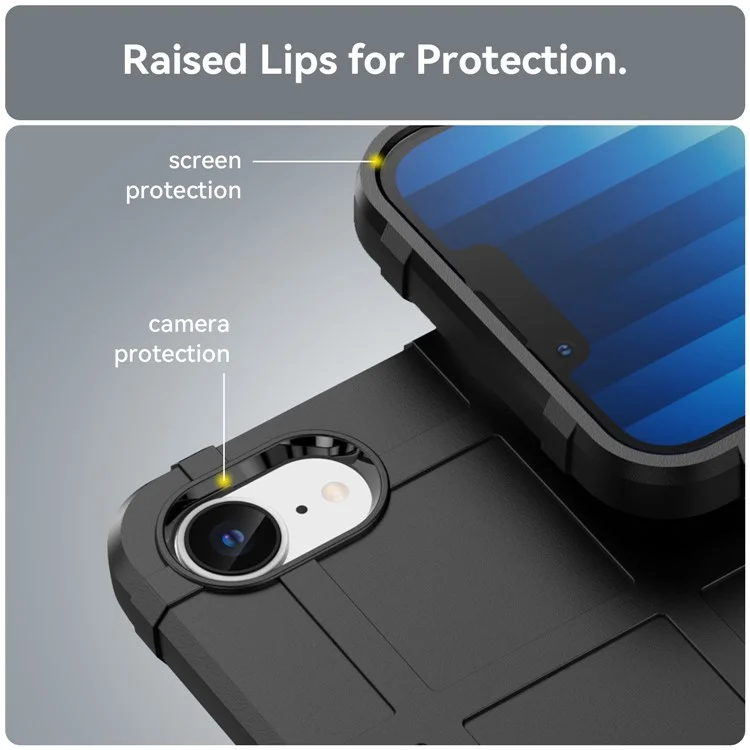 Étui pour iPhone SE (2024) Texture à grille carrée anti-chute TPU Housse de téléphone - Noir
