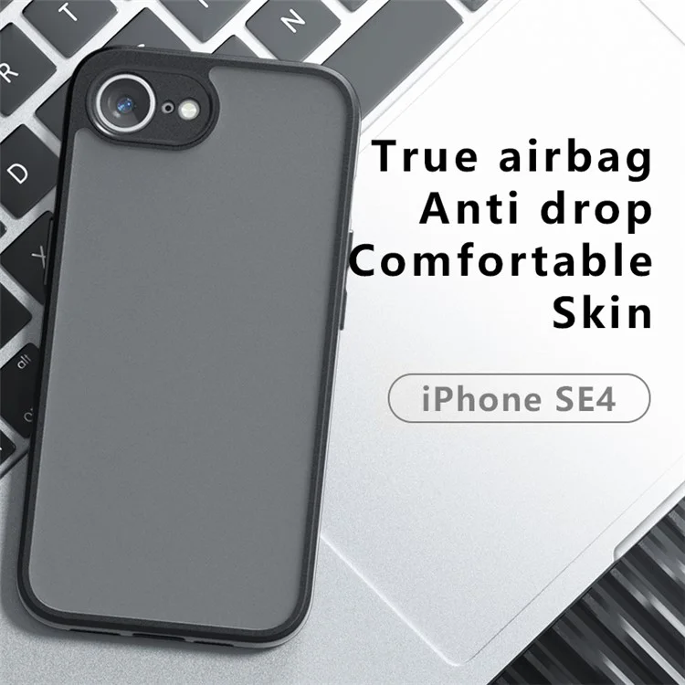 Coque pour iPhone SE (2024) PC+TPU Anti-Rayures Transparent