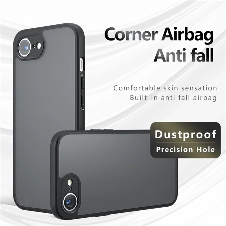 Coque pour iPhone SE (2024) PC+TPU Anti-Rayures Transparent