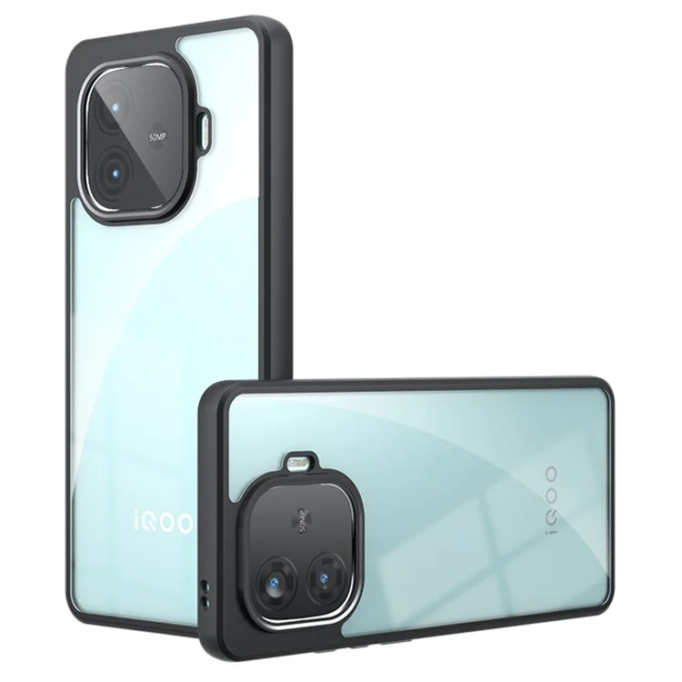 Для vivo iQOO Z9 Turbo 5G Чехол Прозрачный Защитный Задняя Крышка из ПК+ТПУ