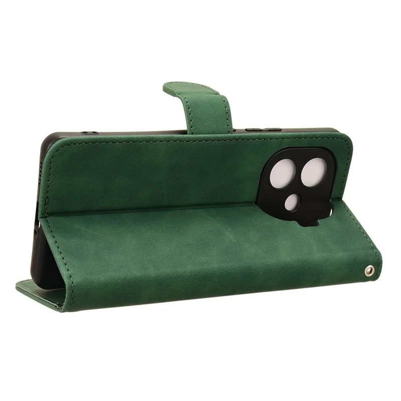 Pour vivo iQOO Z9 Turbo 5G Étui portefeuille Étui en cuir Housse de téléphone Texture au toucher - Vert