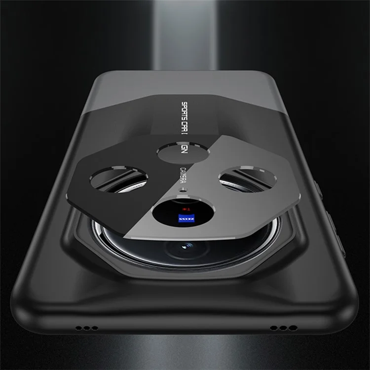 GKK Supercar Shield Series For vivo X100 Pro 5G Case Hard PC Color Splicing Phone Cover - Nero / Grigio