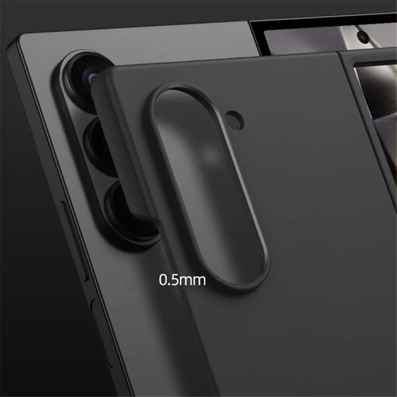 GKK For Samsung Galaxy Z Fold6 5G Case Shockproof Hard PC Folding Phone Cover (No Front Screen Film) - Black