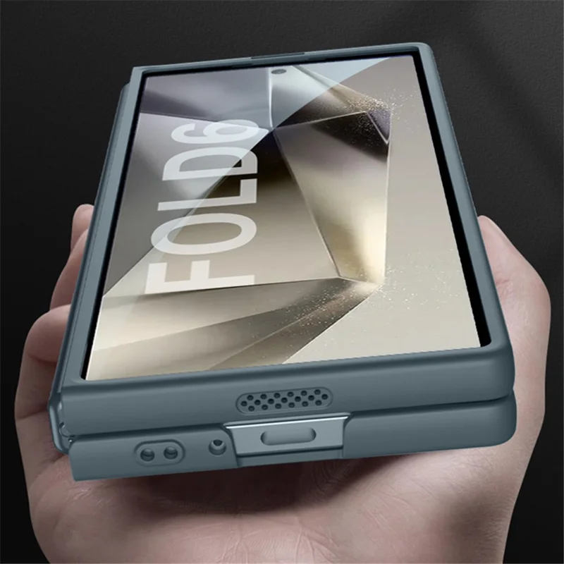 GKK For Samsung Galaxy Z Fold6 5G Case Shockproof Hard PC Folding Phone Cover (No Front Screen Film) - Black