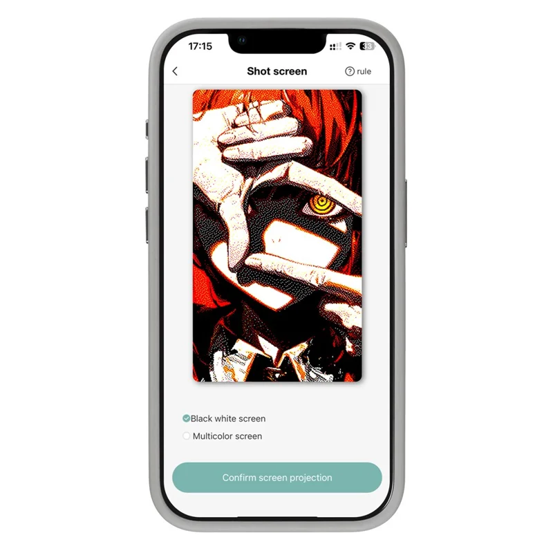 E Ink Phone Case for iPhone 13  / 14 Smart NFC Phone Case Photo, Black / White / Red / Yellow 4-Color - Grey