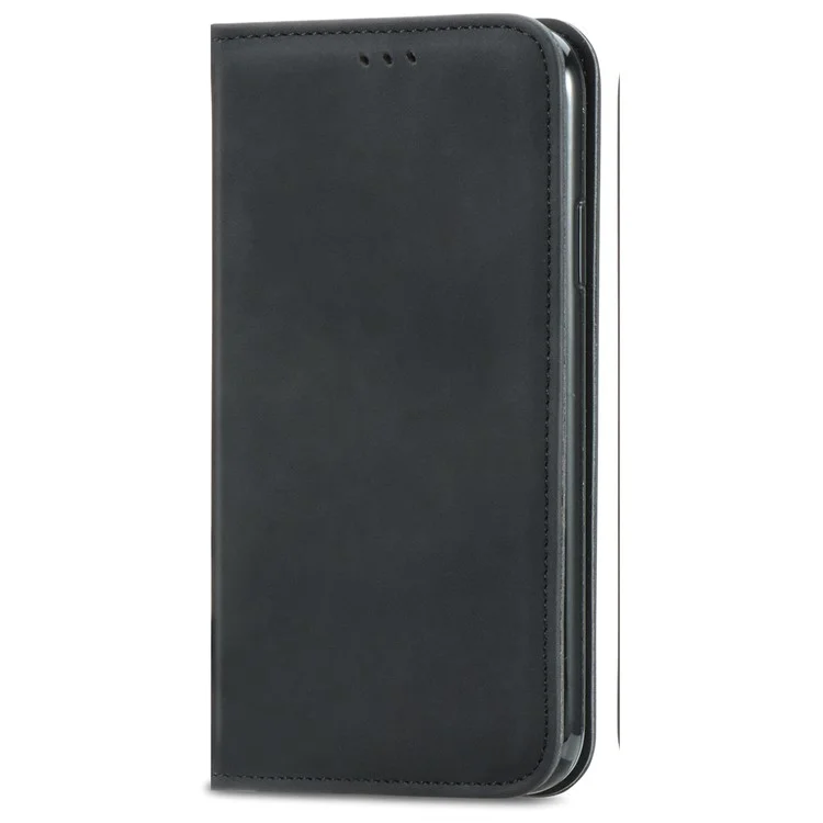Für Sony Xperia 1 VI-Gehäuse Haut-Touch PU-Leder-Geldbörse Ständer Flip-Handyhülle - Schwarz