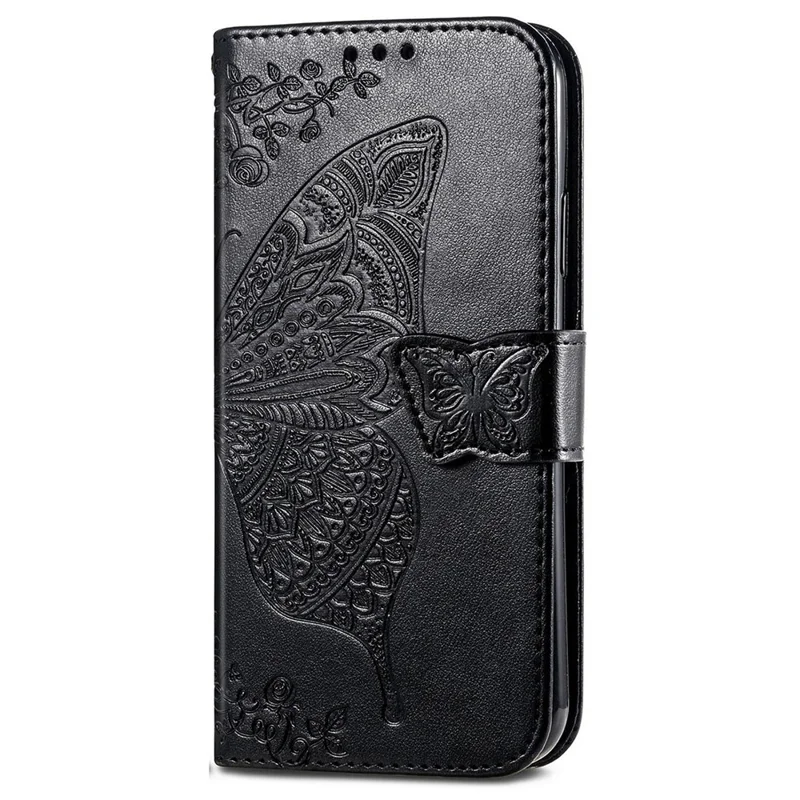 For Sony Xperia 1 VI Case Butterfly Pattern PU Leather Flip Phone Cover - Black