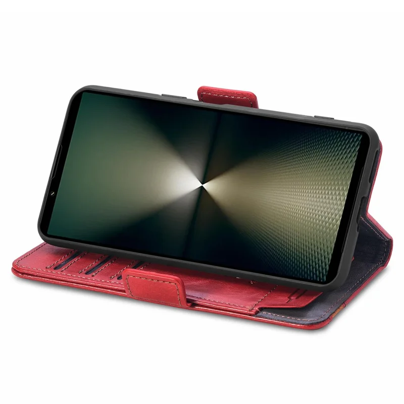 For Sony Xperia 1 VI Phone Cases CASENEO PU Leather Cover Stand with RFID Blocking Wallet - Red