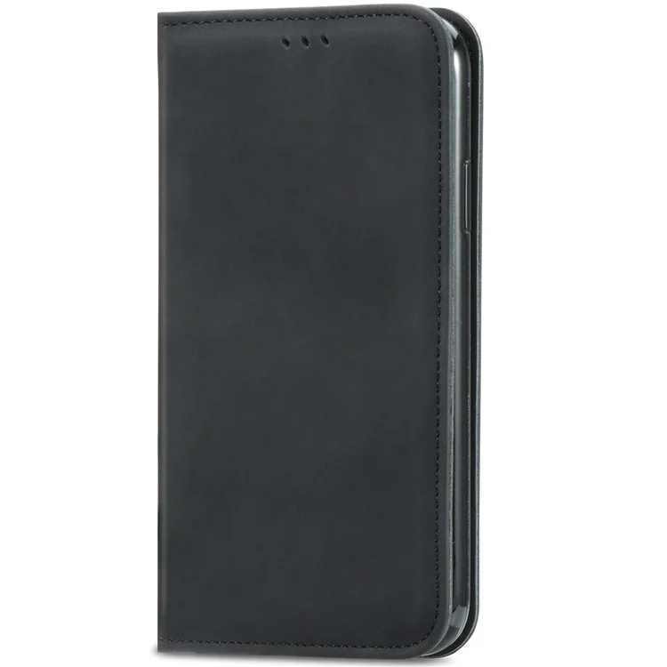 For Motorola Edge 50 Pro 5G Case PU Leather Card Holder Magnetic Closing Phone Cover - Black