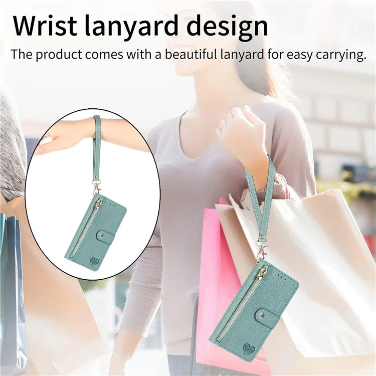Per Huawei Pura 70 Ultra Case RFID Blocking Card Slots PU Leather Zipper Phone Cover - Verde