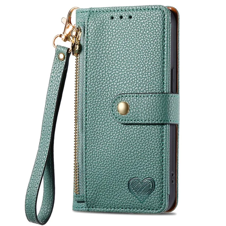 Per Huawei Pura 70 Ultra Case RFID Blocking Card Slots PU Leather Zipper Phone Cover - Verde