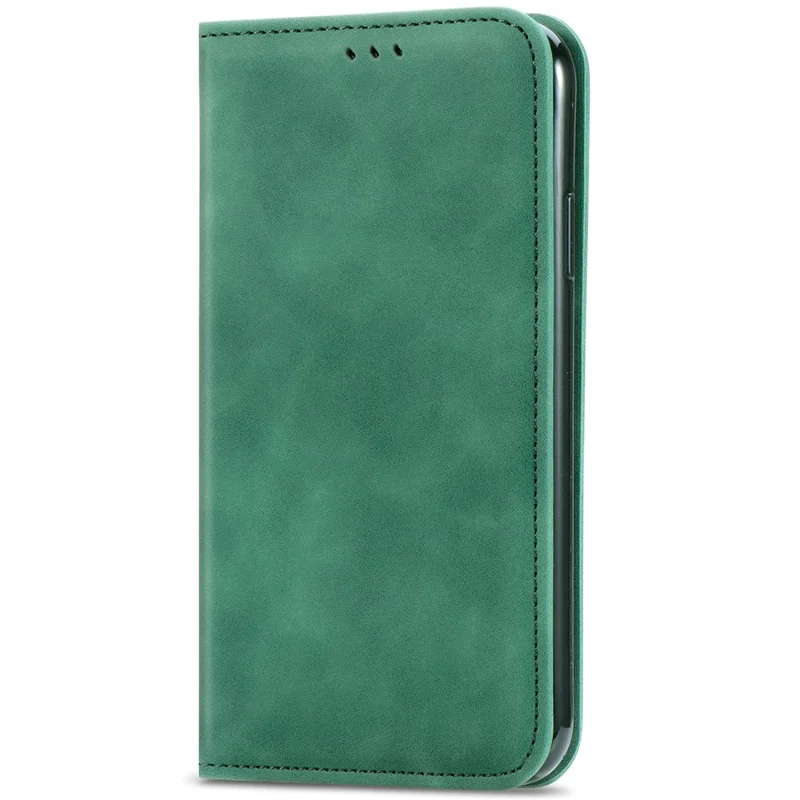 Para Huawei Pura 70 Ultra Case Retro Leather Magnetic Closure Shockproof Phone Cover - Verde