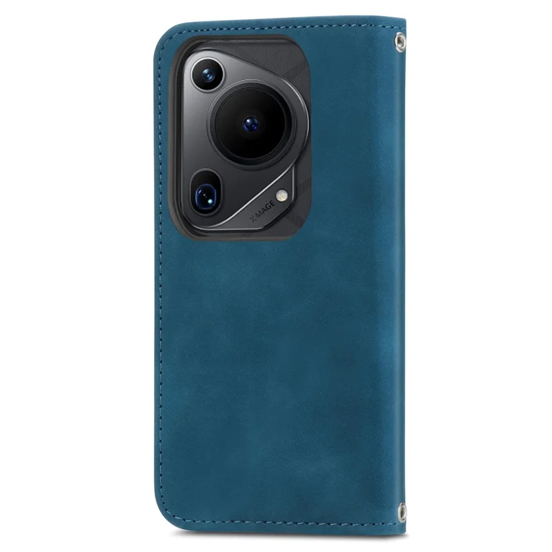 Чехол для Huawei Pura 70 Ultra, ретро-кожаный, магнитная застежка, ударопрочный чехол для телефона - темно-синий
