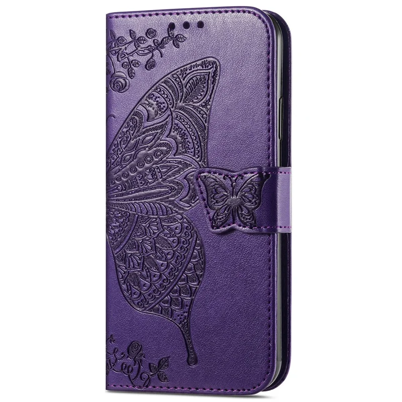 Für Huawei Pura 70 Case Kartenetui Schmetterling Muster PU Leder Handyhülle - Dunkel Lila