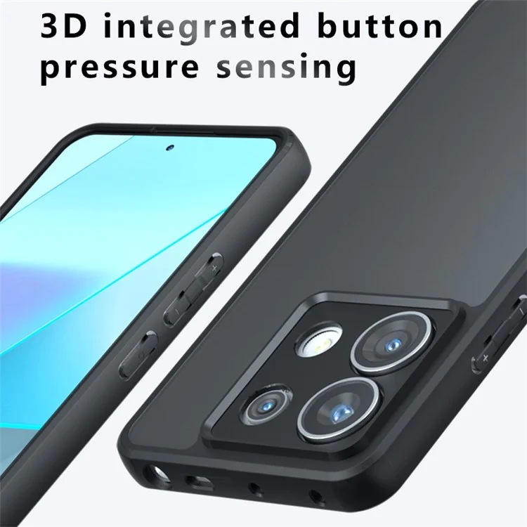 For Xiaomi Redmi Note 13 Pro 5G / Poco X6 5G Case PC+TPU Airbag Protection Frosted Phone Cover