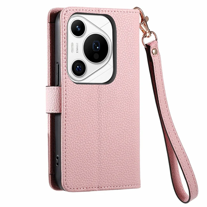 For Huawei Pura 70 Pro / Pura 70 Pro+ Case Zipper Phone Leather Cover with RFID Blocking Wallet - Pink
