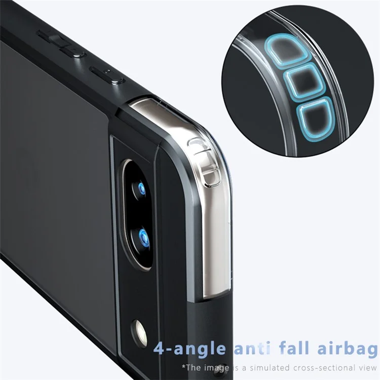 For Google Pixel 8a Case Matte Finish PC+TPU Hybrid Phone Cover
