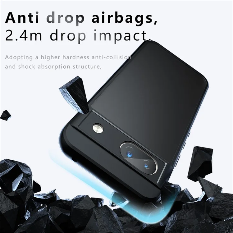 For Google Pixel 8a Case Matte Finish PC+TPU Hybrid Phone Cover
