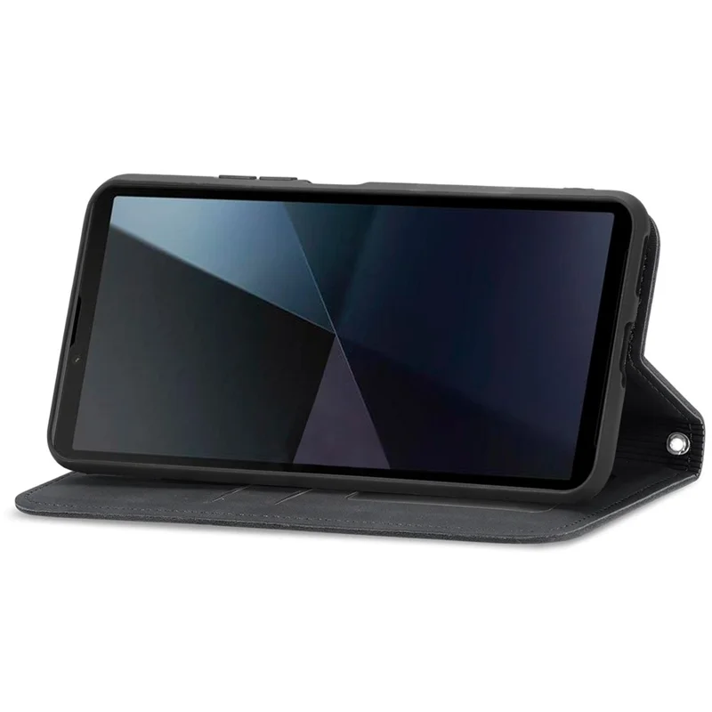 For Sony Xperia 10 VI Case Wallet Stand Function Skin-touch Leather Phone Cover - Black