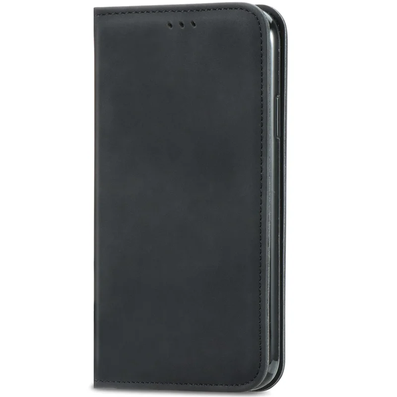 For Sony Xperia 10 VI Case Wallet Stand Function Skin-touch Leather Phone Cover - Black