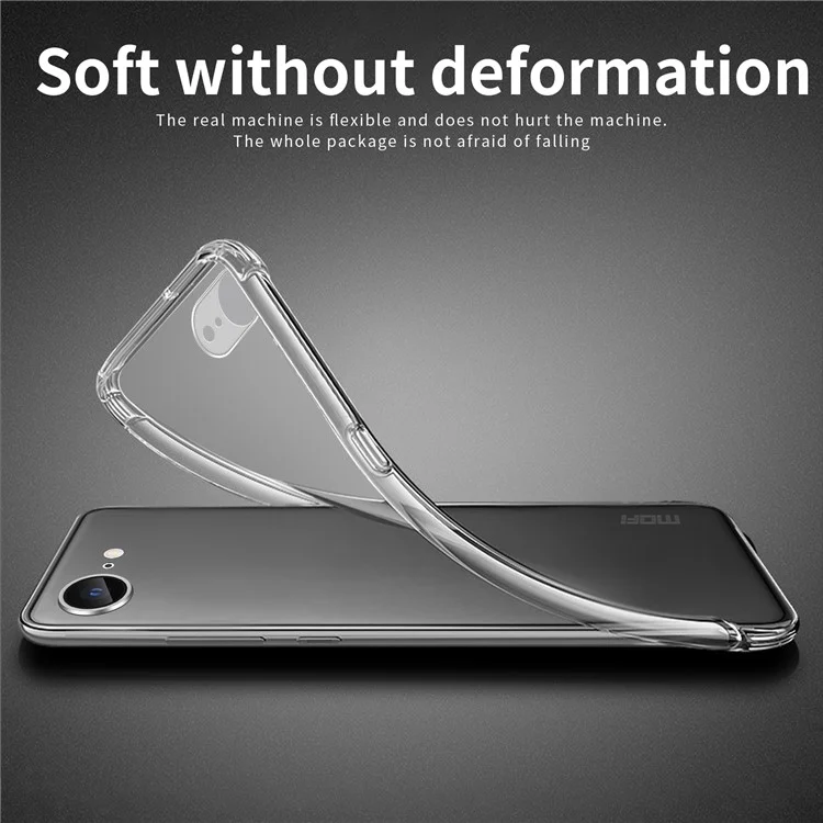 Étui MOFI pour iPhone SE (2024) Transparent Antichoc TPU Étui de téléphone fin