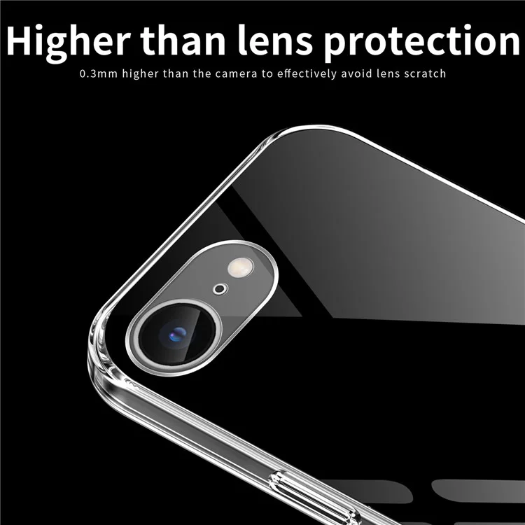 Étui MOFI pour iPhone SE (2024) Transparent Antichoc TPU Étui de téléphone fin