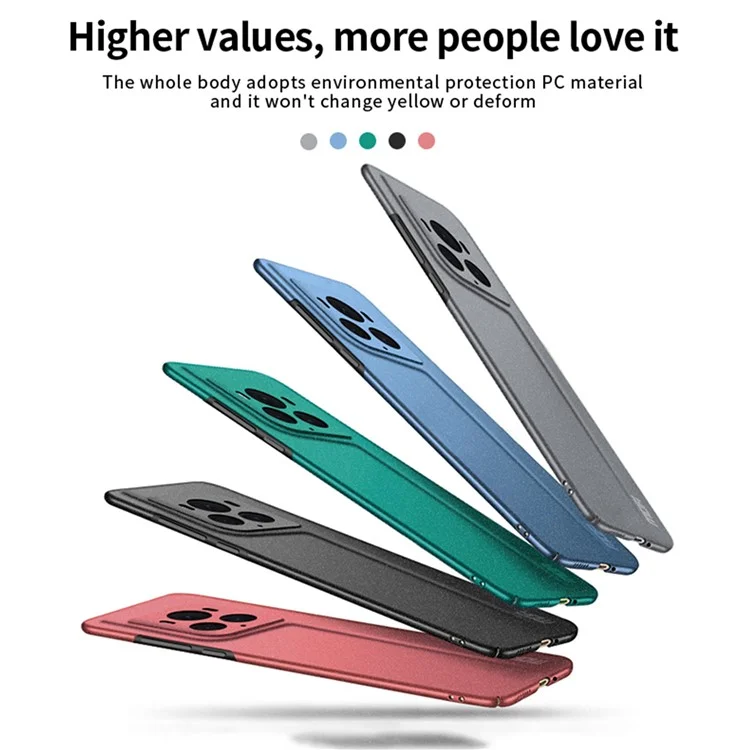 MOFI Shield Matte Series para Honor Magic6 Ultimate 5G Funda Anti-Arañazos Matte PC Cubierta de Teléfono - Negro